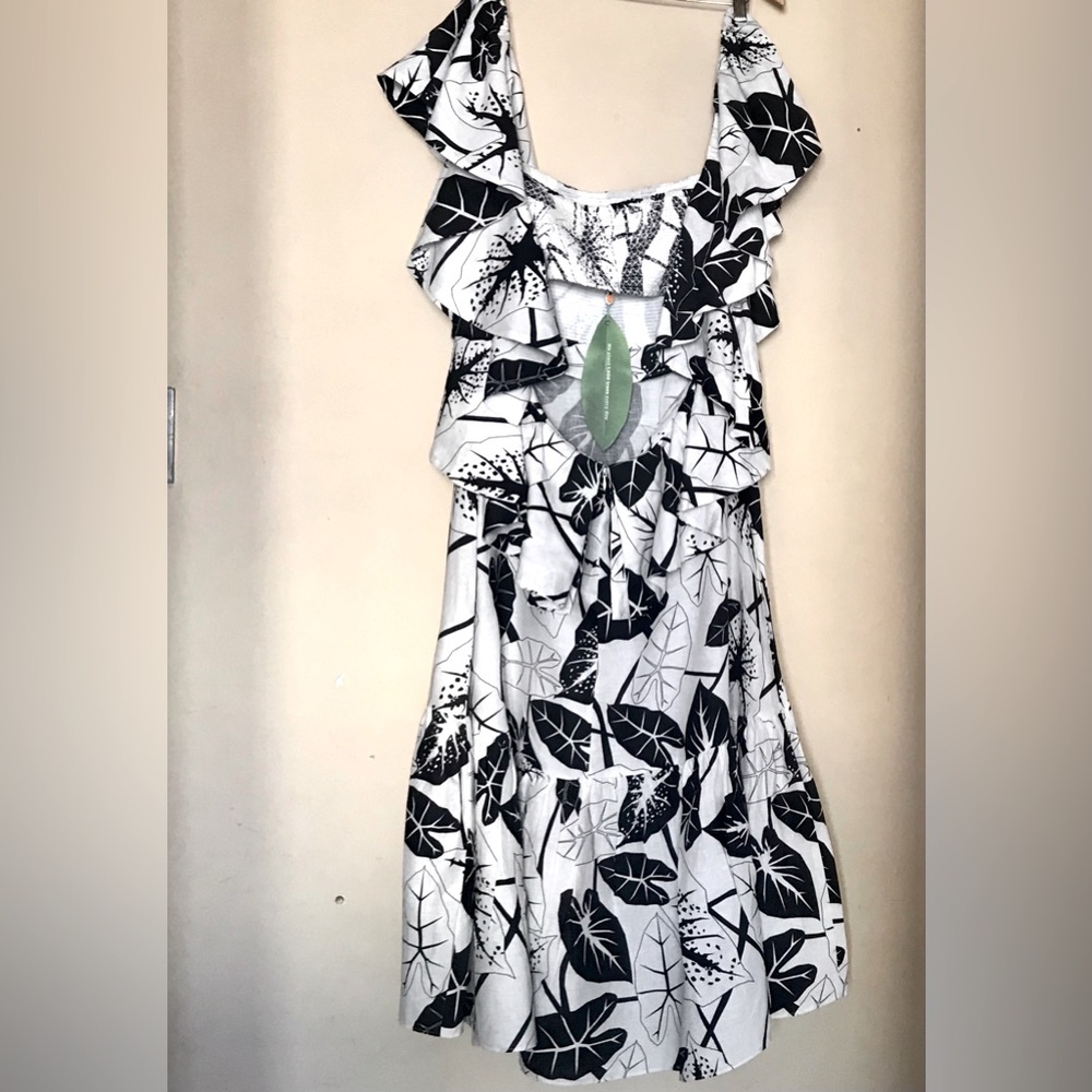 FARM RIO Graphic Leaves Midi Dress - Picture 8 of 16
